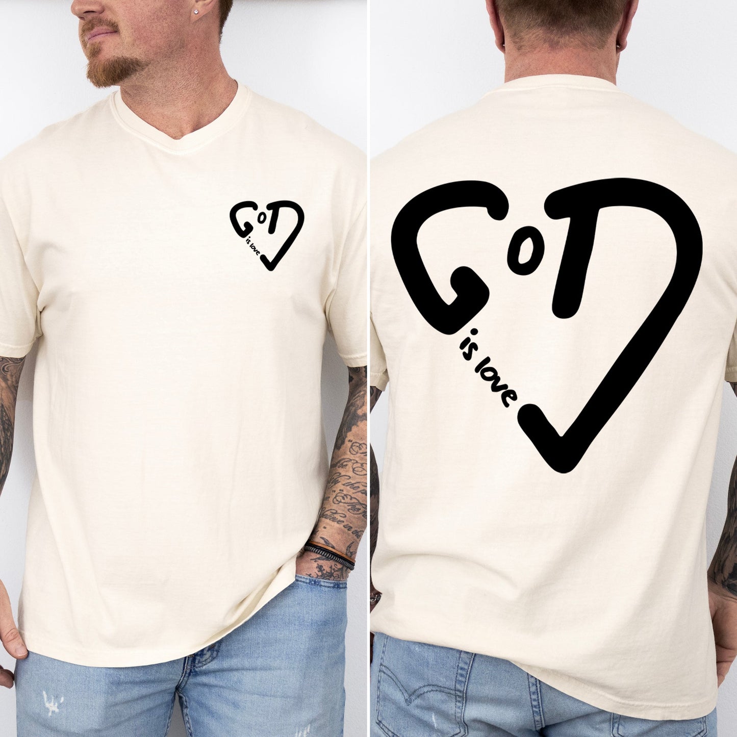 God Is Love, Bible, Christ, Gospel, Faith, Christian Tshirt Comfort Colors T-Shirt