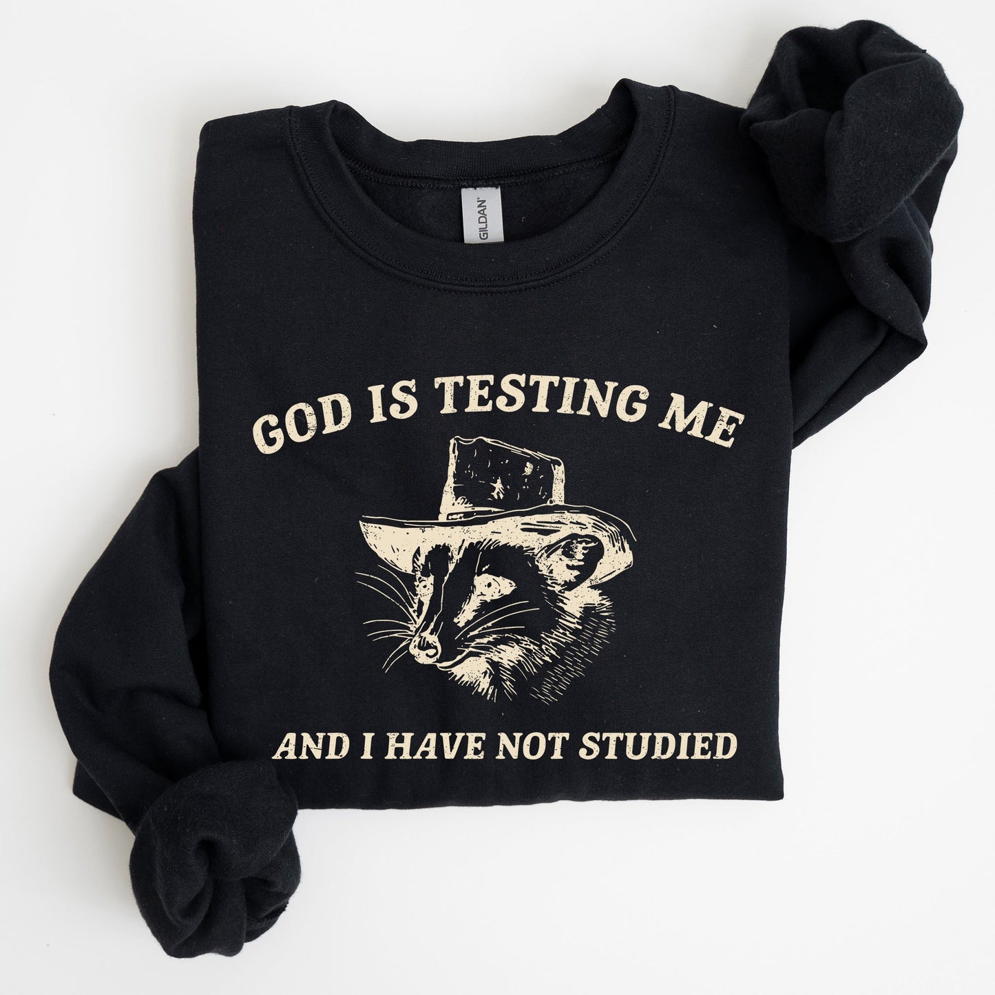 God Is Testing Me, Opossum, Possum, Funny Sweatshirt