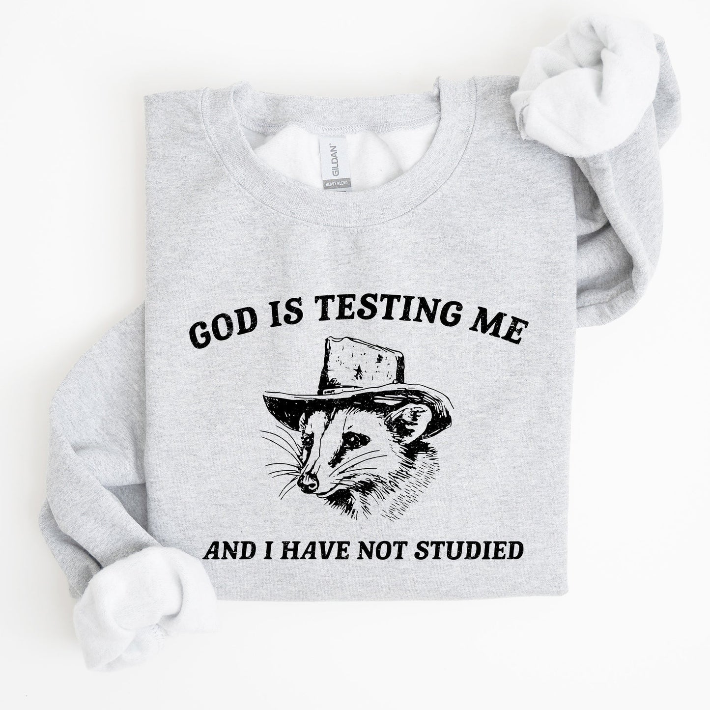 God Is Testing Me, Opossum, Possum, Funny Sweatshirt