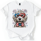 Golden Doodle Patriotic Dog, USA, America, Pet Lover, 4th of July, Soft Style T-Shirt