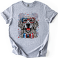 Golden Retriever Patriotic Dog, USA, America, Pet Lover, 4th of July, Soft Style T-Shirt