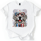 Golden Retriever Patriotic Dog, USA, America, Pet Lover, 4th of July, Soft Style T-Shirt
