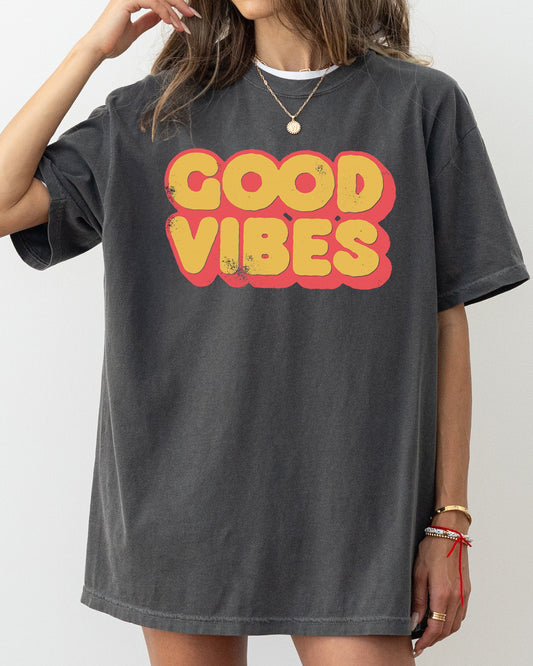 Good Vibes, Good Times, Retro, Cool, Vintage Tshirt Comfort Colors T-Shirt