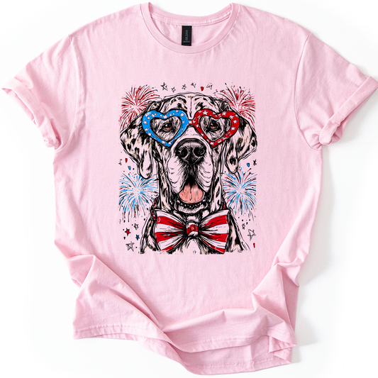 Great Dane Patriotic Dog, USA, America, Pet Lover, 4th of July, Soft Style T-Shirt