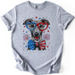Greyhound Patriotic Dog, USA, America, Pet Lover, 4th of July, Soft Style T-Shirt