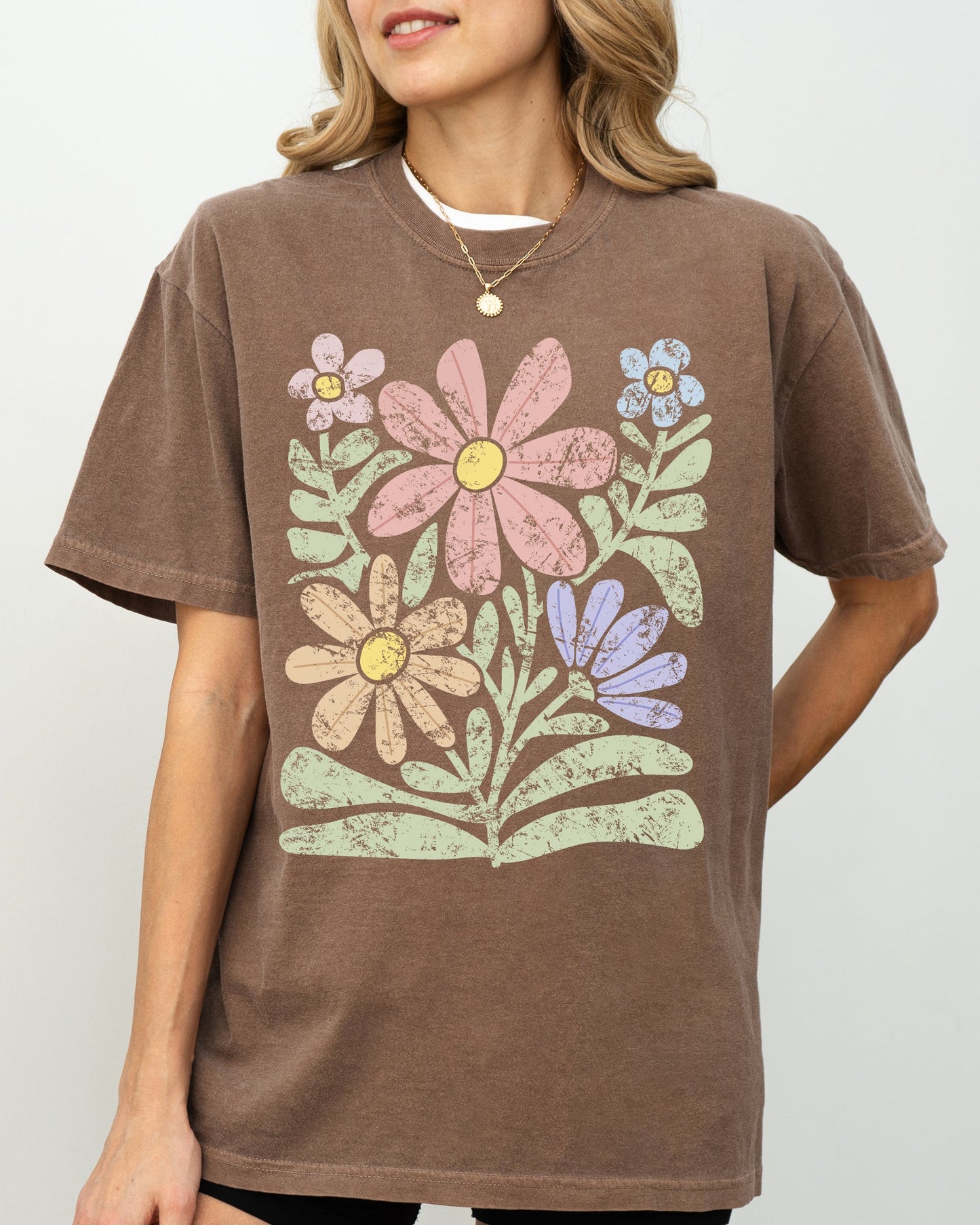 Groovy, Gorgeous Abstract Flowers, Boho Floral Design, Summer Vibes, Gardening, Festival, Nature Shirt Comfort Colors T-Shirt
