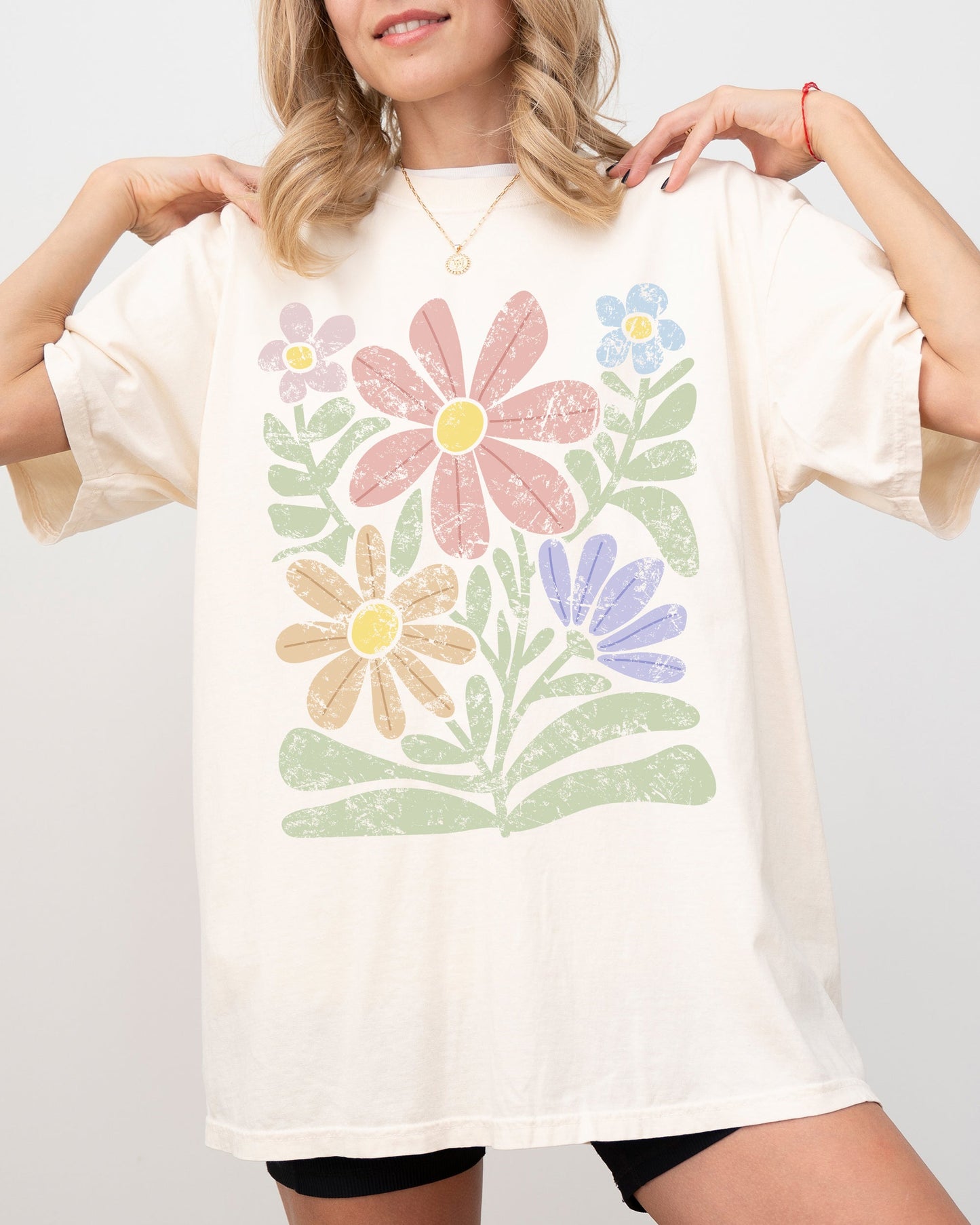 Groovy, Gorgeous Abstract Flowers, Boho Floral Design, Summer Vibes, Gardening, Festival, Nature Shirt Comfort Colors T-Shirt