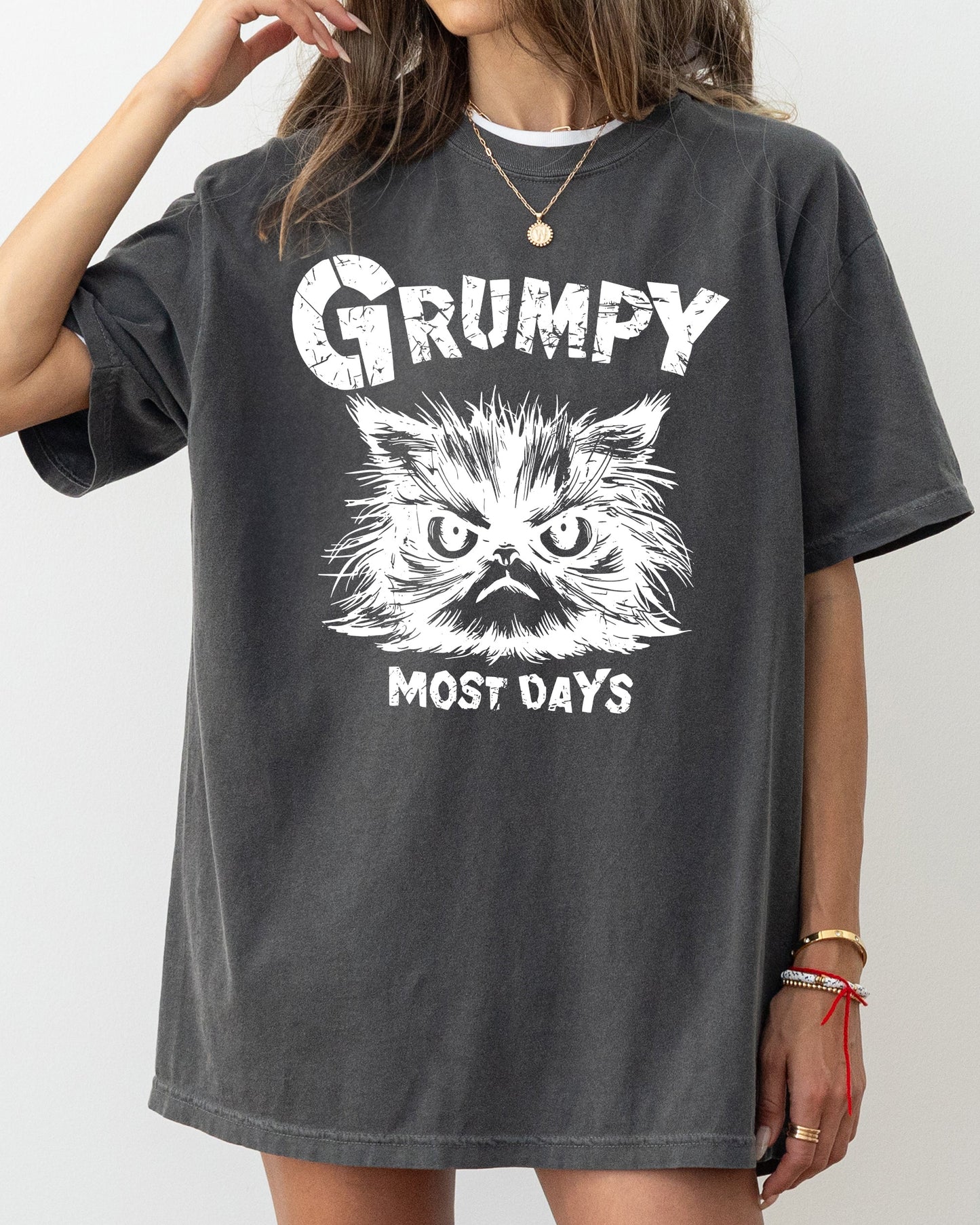 Grumpy Cat, Funny, Snarky, Sarcasm, Grumpy Most Days, Trendy Shirt Comfort Colors T-Shirt