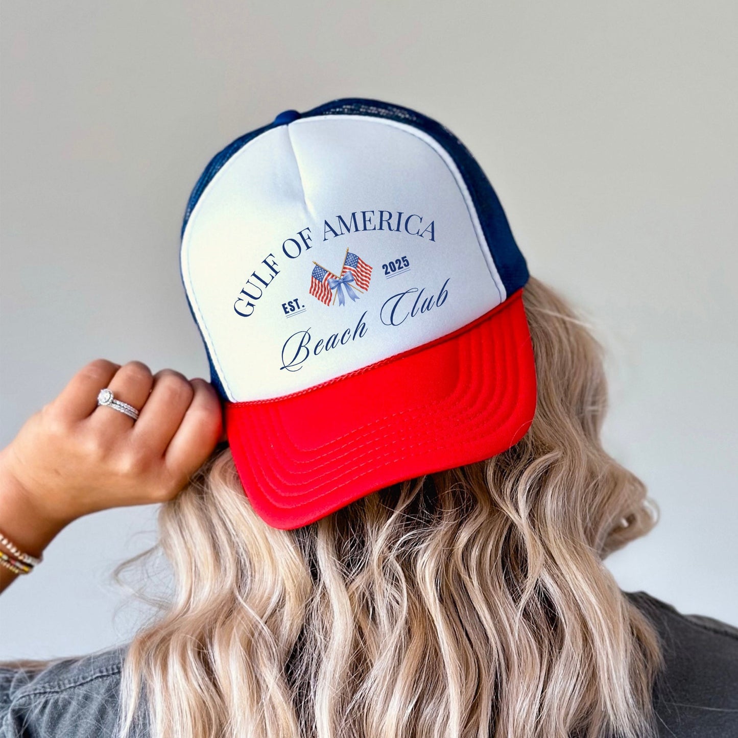 Gulf Of America Social Club, Patriotic, Snapback Trucker Hat