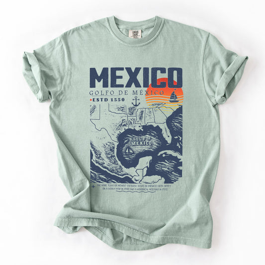 Gulf Of Mexico, Map, Golfo De Mexico, History, Established 1550 Tshirt Comfort Colors T-Shirt