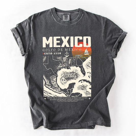 Gulf Of Mexico, Map, Golfo De Mexico, History, Established 1550 Tshirt Comfort Colors T-Shirt
