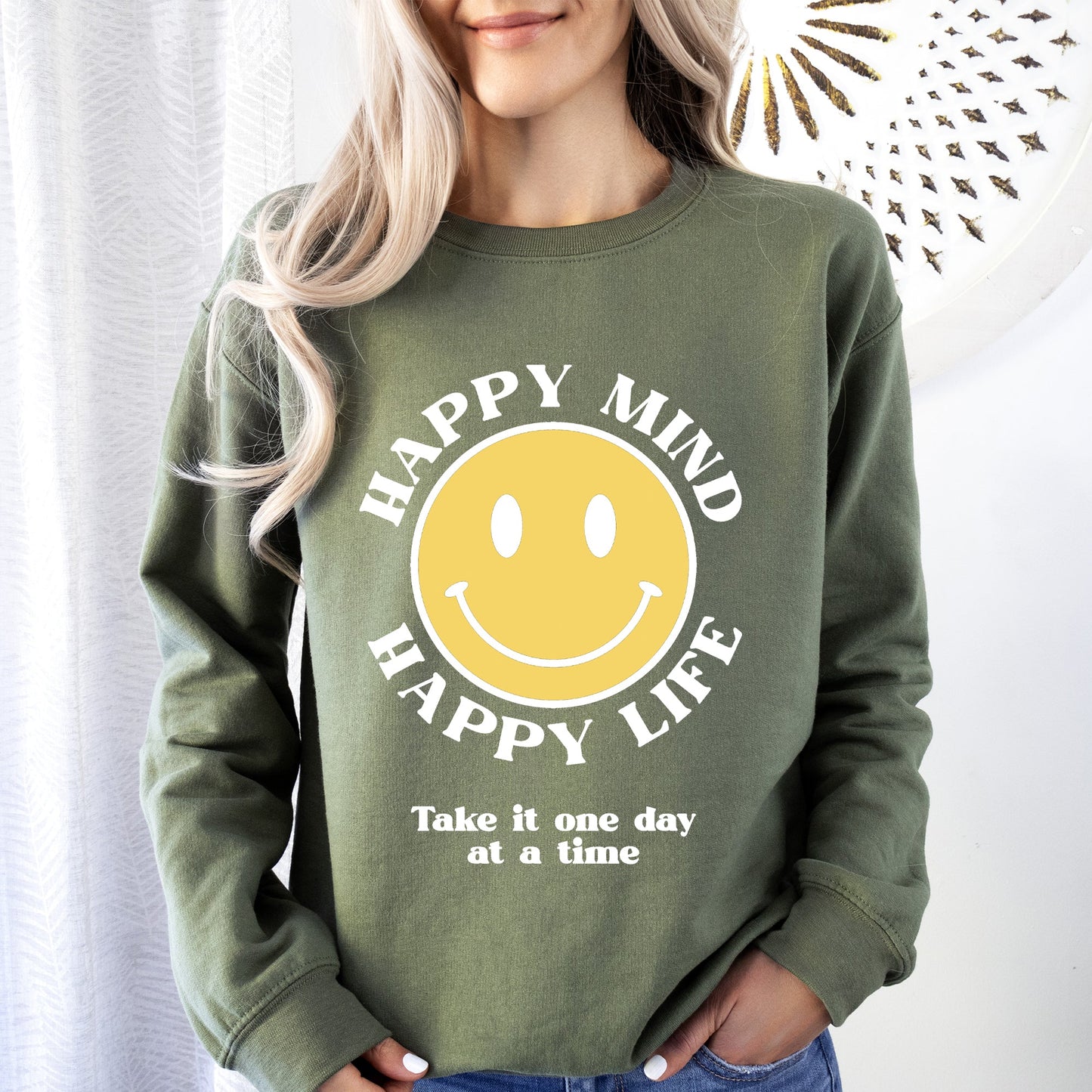 Happy Mind Happy Life, Mental Health, Self Love Sweatshirt
