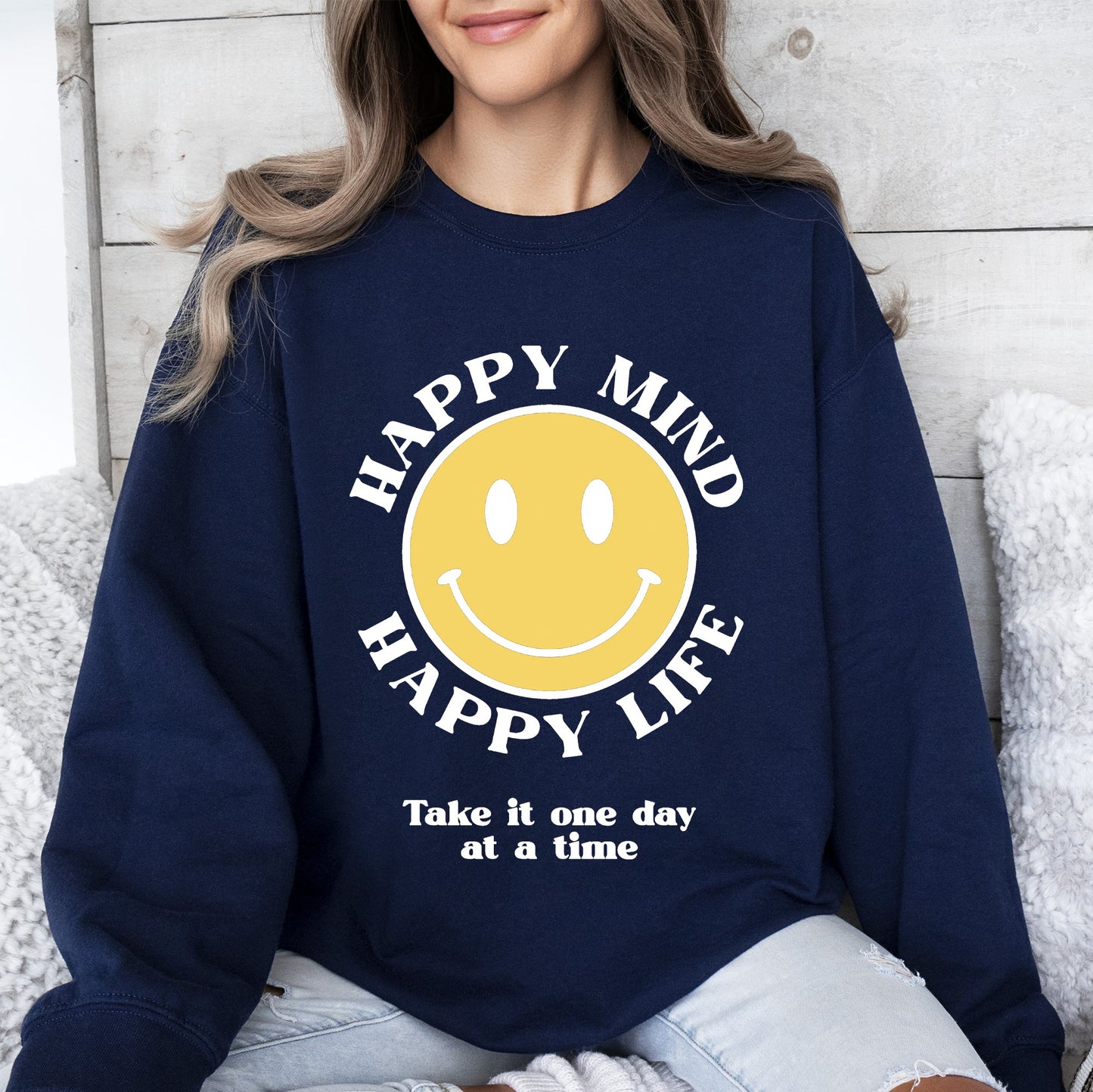 Happy Mind Happy Life, Mental Health, Self Love Sweatshirt