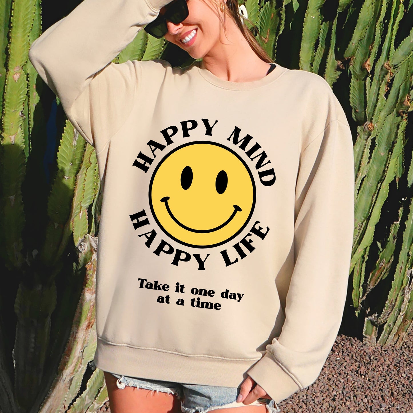 Happy Mind Happy Life, Mental Health, Self Love Sweatshirt