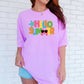 Hello Summer, Colorful, Retro, Beach, Comfort Colors T-Shirt