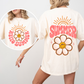 Hello Summer, Smiley Daisy, Beach, Fun, Front and Back, Comfort Colors T-Shirt