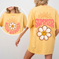 Hello Summer, Smiley Daisy, Beach, Fun, Front and Back, Comfort Colors T-Shirt