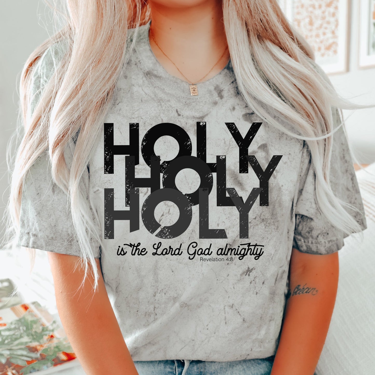 Holy, Lord God Almighty, Religious, Christian, Jesus, Faith, Gospel, Color Blast Tshirt Comfort Colors T-Shirt