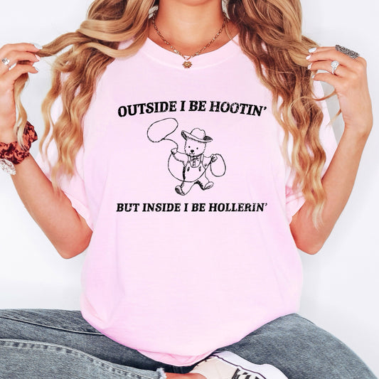 Hootin Hollerin, Bear, Meme, Aesthetic, Funny, Comfort Colors Tshirt