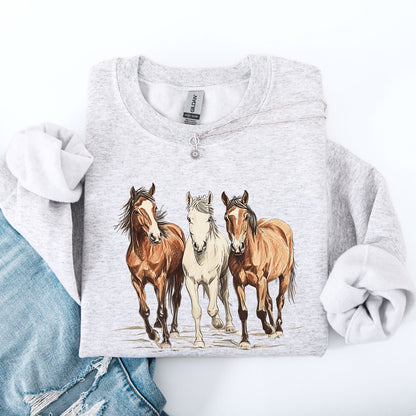Horses, Western, Classic, Country, Cowboy, Cowgirl, Rodeo Sweatshirt