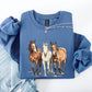Horses, Western, Classic, Country, Cowboy, Cowgirl, Rodeo Sweatshirt