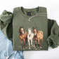 Horses, Western, Classic, Country, Cowboy, Cowgirl, Rodeo Sweatshirt