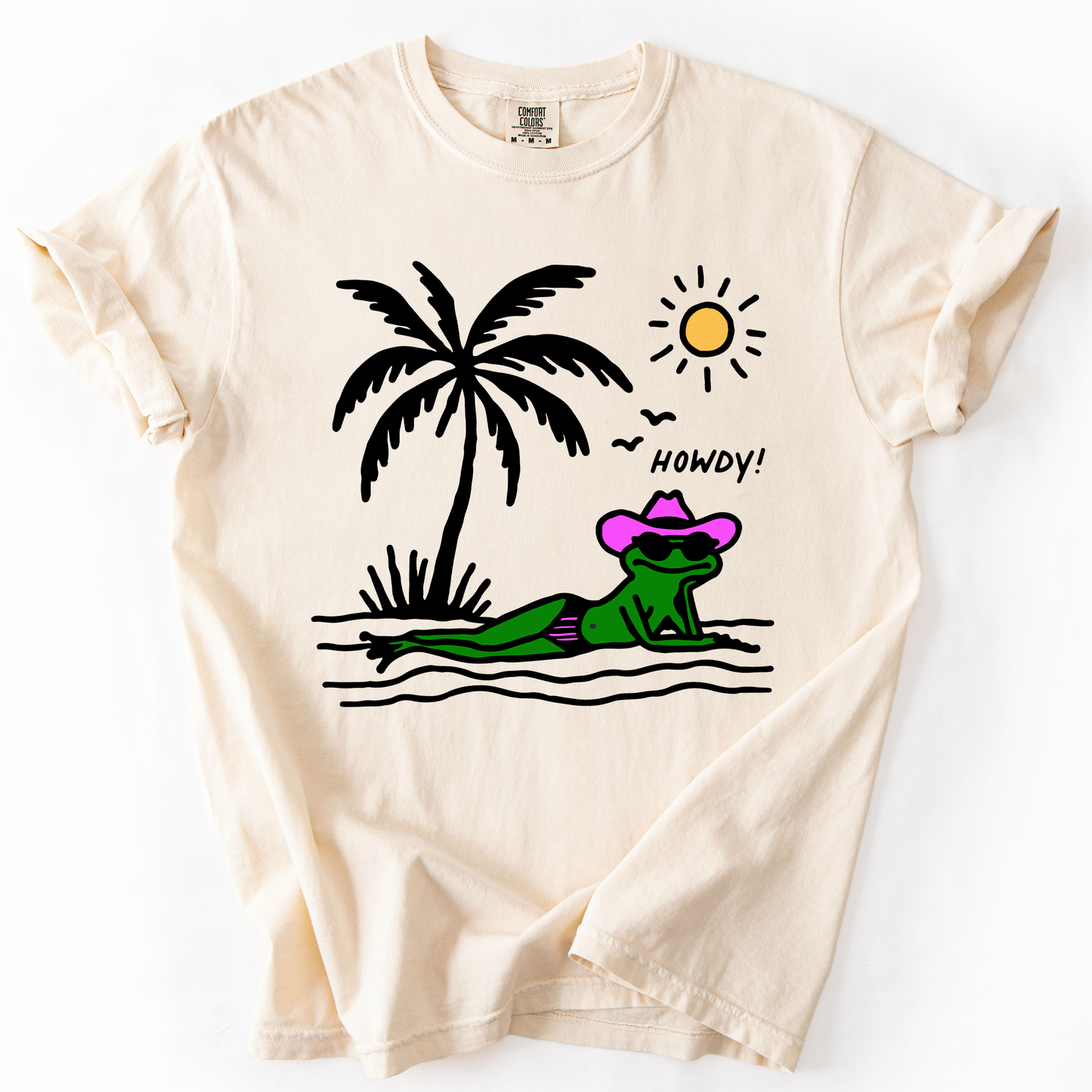 Hot Girl Summer, Funny Frog, Howdy, Beach, Summer, Sunshine, Comfort Colors T-Shirt