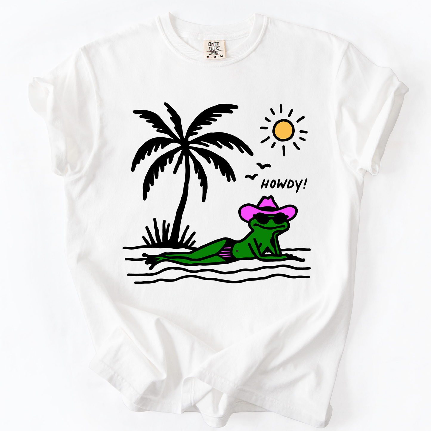 Hot Girl Summer, Funny Frog, Howdy, Beach, Summer, Sunshine, Comfort Colors T-Shirt