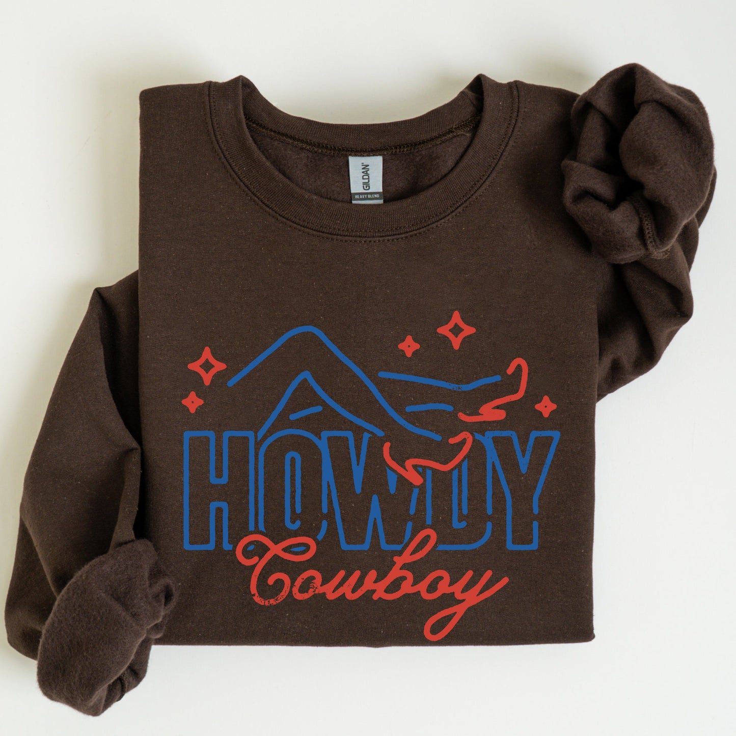 Howdy Cowboy, Neon, Las Vegas, Retro, Western, Country Sweatshirt