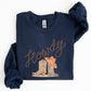 Howdy, Cowboy Boots, Western, Country, Cowgirl, Sweatshirt