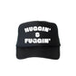 Huggin and Fuggin, Sassy, Funny, Black Snapback Trucker Hat