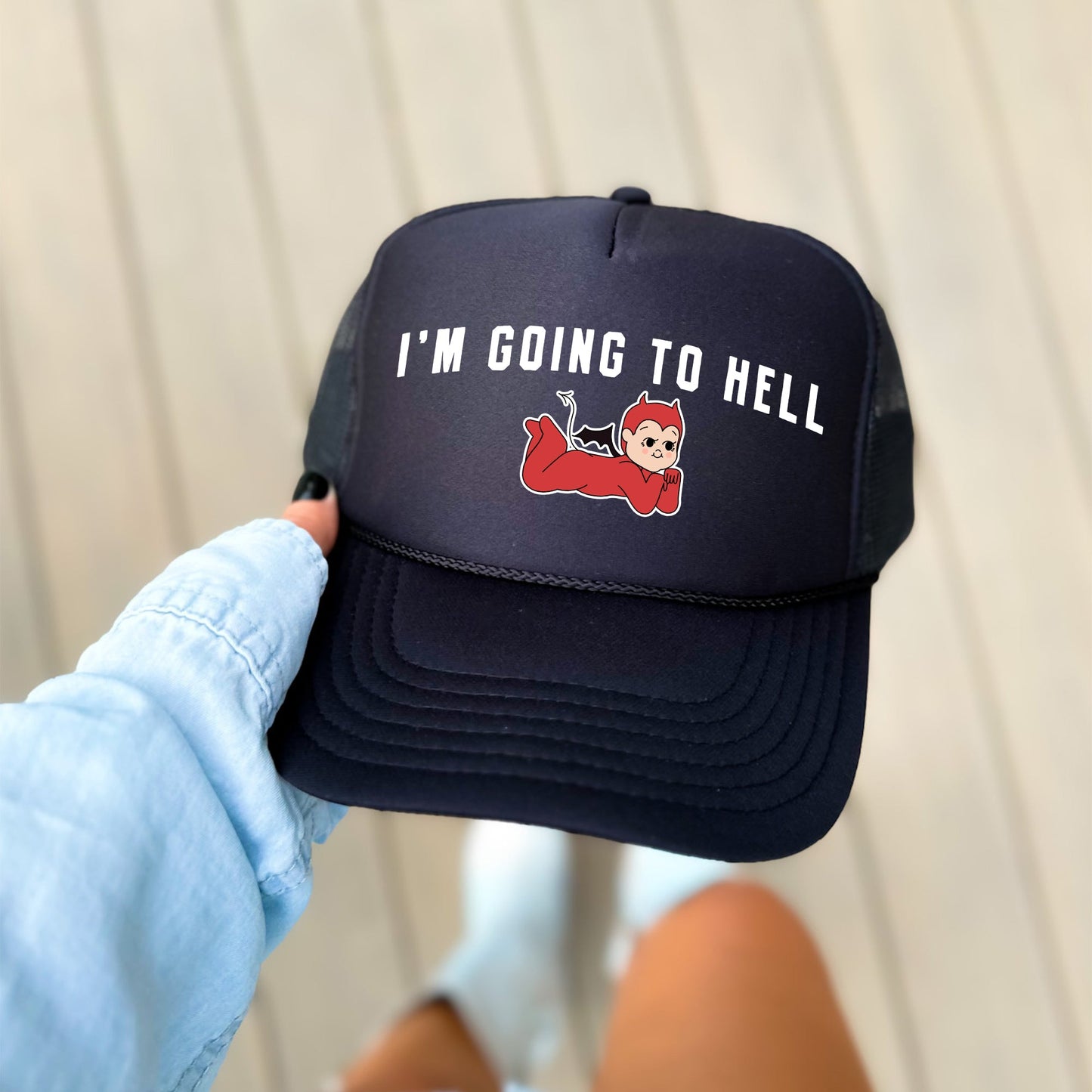 I'm Going to Hell, Sassy, Funny, Black Snapback Trucker Hat