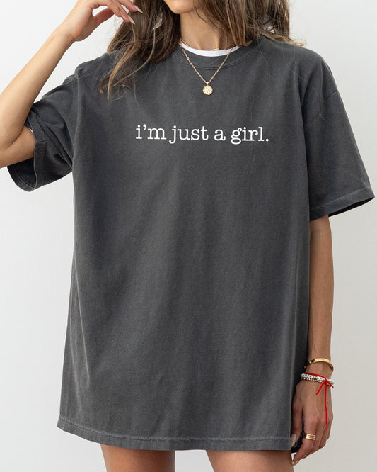 I'm Just A Girl, Retro, Vintage, Feminist, Women, Generation X, Gen X Tshirt Comfort Colors T-Shirt