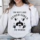 I'm Not Like Other Girls, I'm Worse, Raccoon Sweatshirt