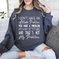 Attitude Problem Funny Sweatshirt, Sarcastic College Sweatshirt
