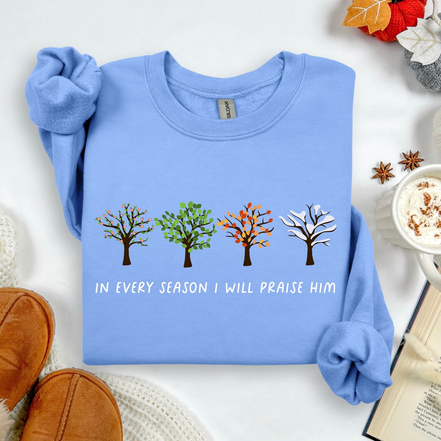 In Every Season I Will Praise Him, Jesus Love, Christian Faith, Bible Truths, Christian Symbol Sweatshirt