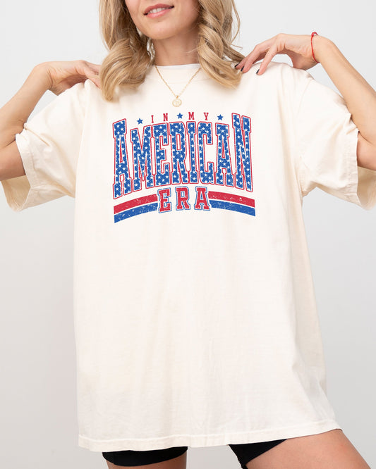 In My American Era, Retro, Patriotic, Independence Day, Concert, Music, Fourth Of July, 4th of July Tshirt Comfort Colors T-Shirt