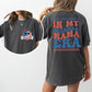 In My American Mama Era, Retro, Independence Day, America, USA, 4th of July, Fourth of July, Patriotic Tshirt Comfort Colors T-Shirt