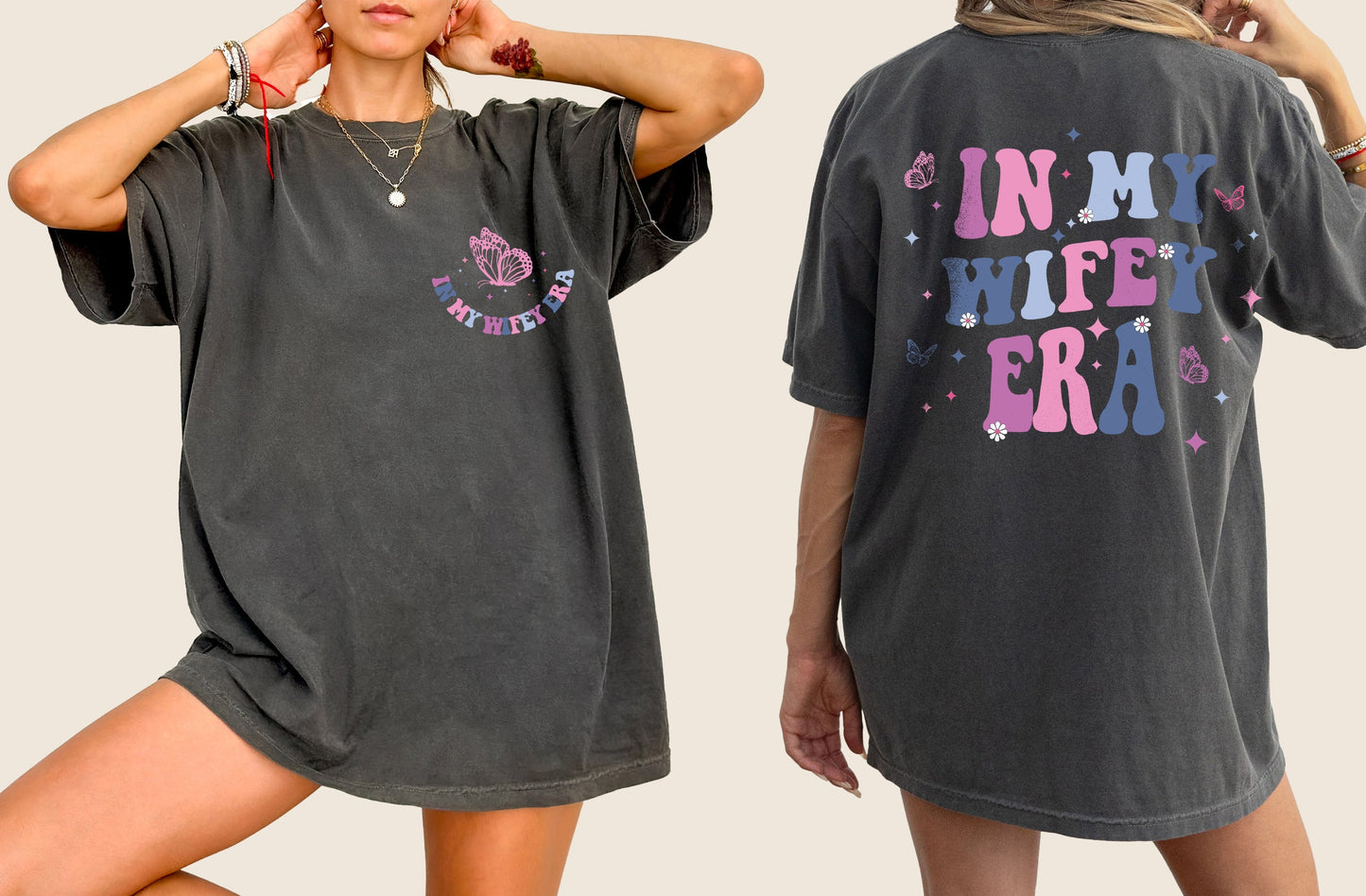 In My Wifey Era, Engaged, Married, Bridal Shower, Wedding, Tshirt Comfort Colors T-Shirt