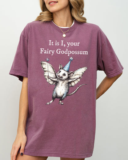 It Is I, Your Fairy Godpossum, Opossum, Funny, Possum, Meme, Aesthetic Shirt Comfort Colors T-Shirt