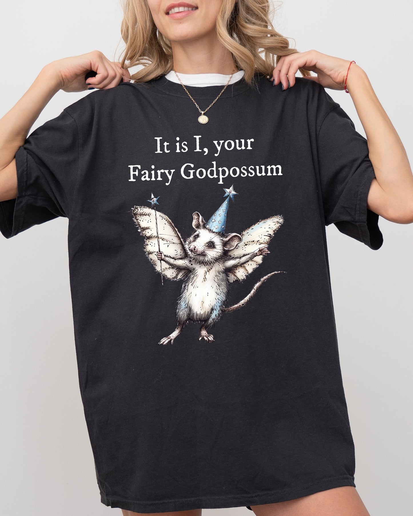 It Is I, Your Fairy Godpossum, Opossum, Funny, Possum, Meme, Aesthetic Shirt Comfort Colors T-Shirt