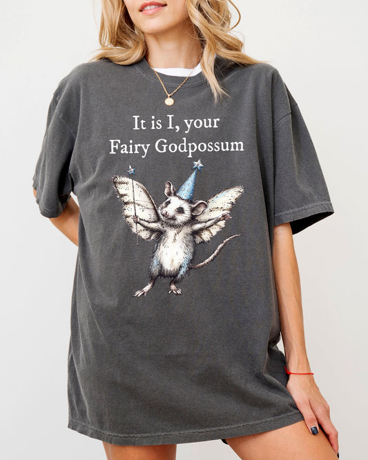 It Is I, Your Fairy Godpossum, Opossum, Funny, Possum, Meme, Aesthetic Shirt Comfort Colors T-Shirt