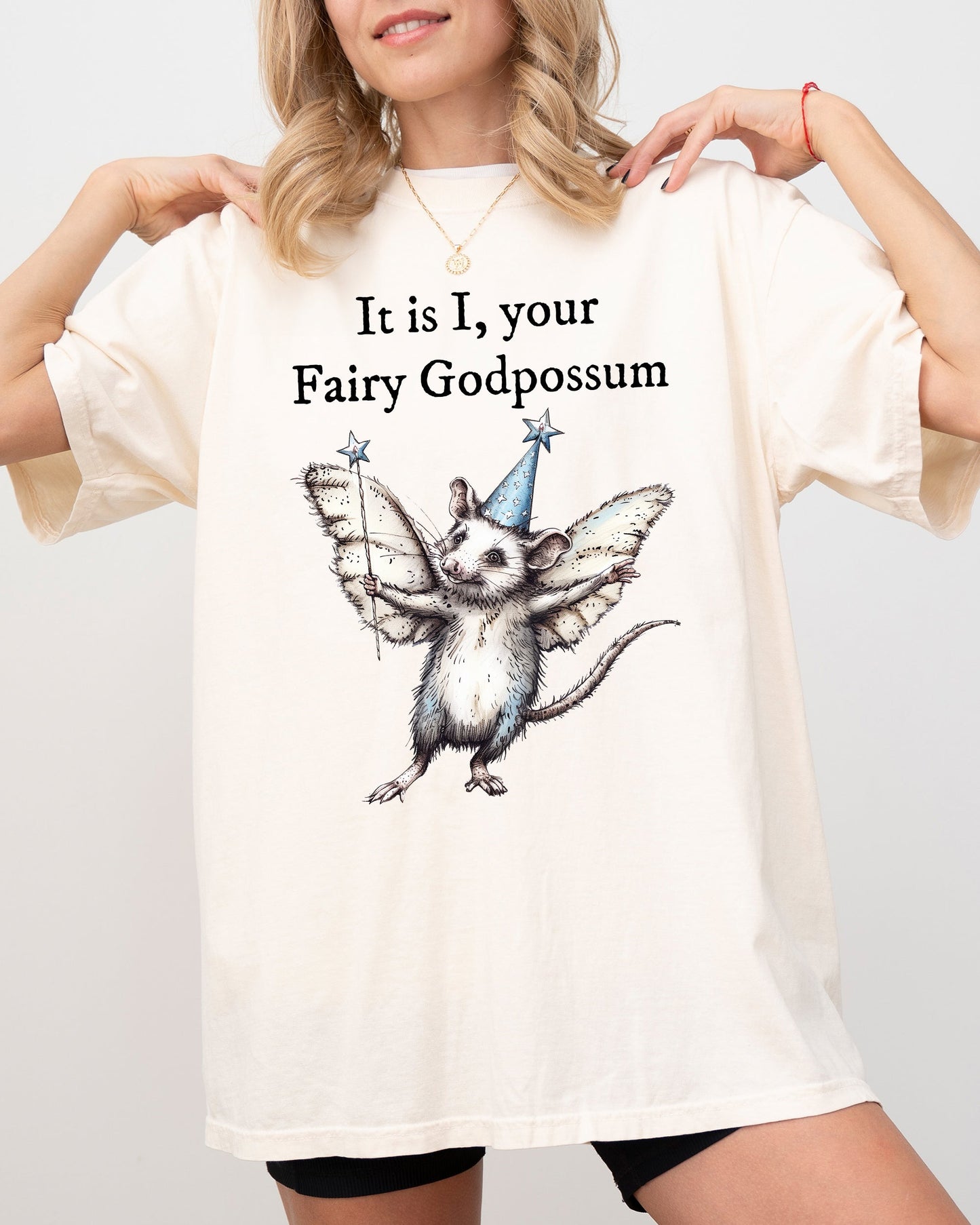 It Is I, Your Fairy Godpossum, Opossum, Funny, Possum, Meme, Aesthetic Shirt Comfort Colors T-Shirt