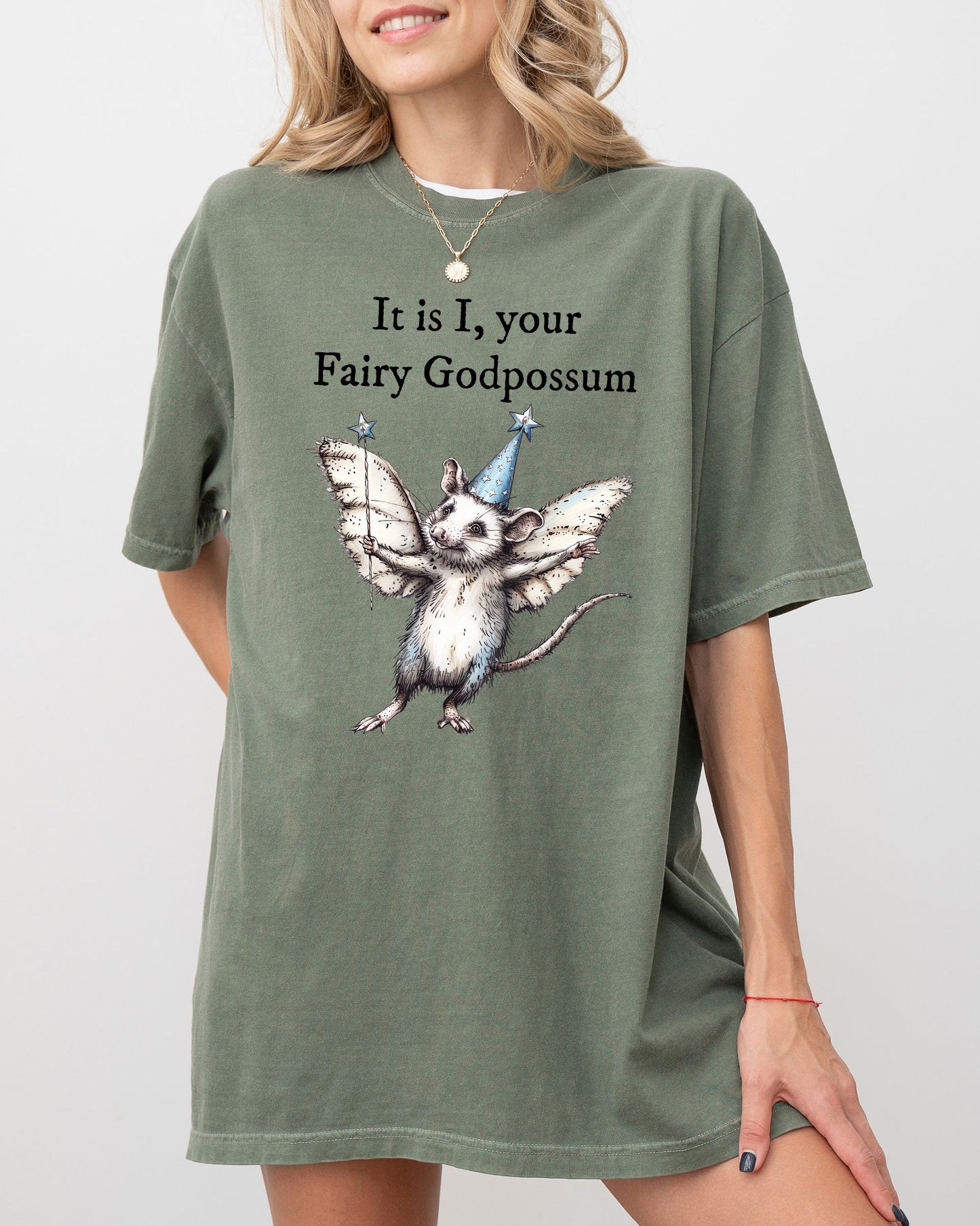 It Is I, Your Fairy Godpossum, Opossum, Funny, Possum, Meme, Aesthetic Shirt Comfort Colors T-Shirt