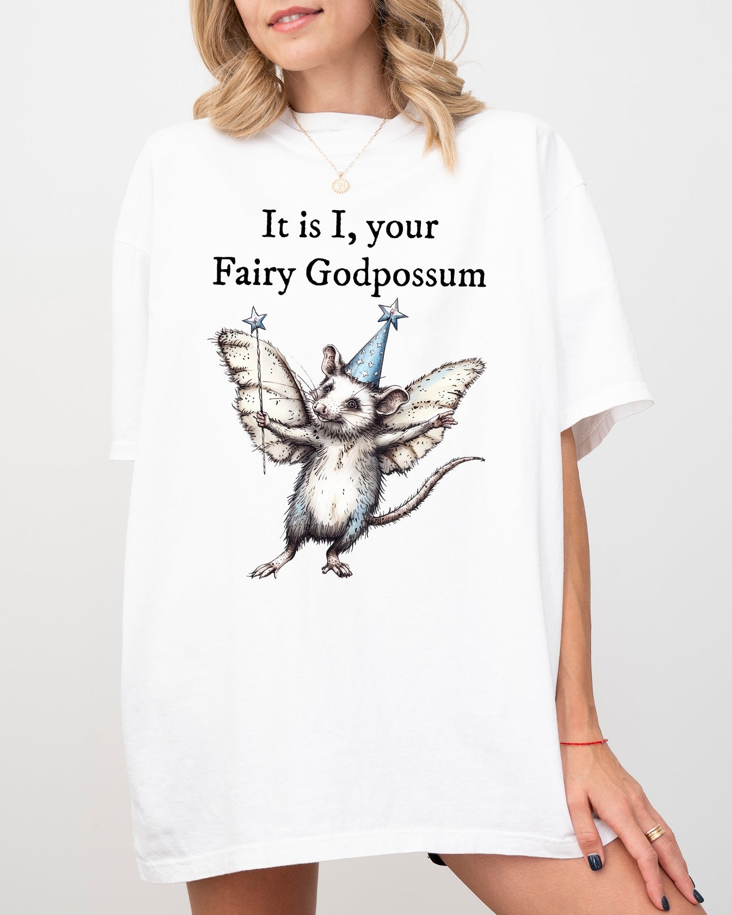 It Is I, Your Fairy Godpossum, Opossum, Funny, Possum, Meme, Aesthetic Shirt Comfort Colors T-Shirt