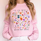 It Is Well With My Soul, Christian, Faith, Hymn, Gospel, Religious, Flowers Sweatshirt