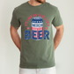 It's A Bad Day To Be A Cold Beer, Patriotic, Dad, Father's Day, Boyfriend, Husband, Brother, Guy Gift, Comfort Colors T-Shirt