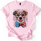 Jack Russell Terrier Patriotic Dog, USA, America, Pet Lover, 4th of July, Soft Style T-Shirt