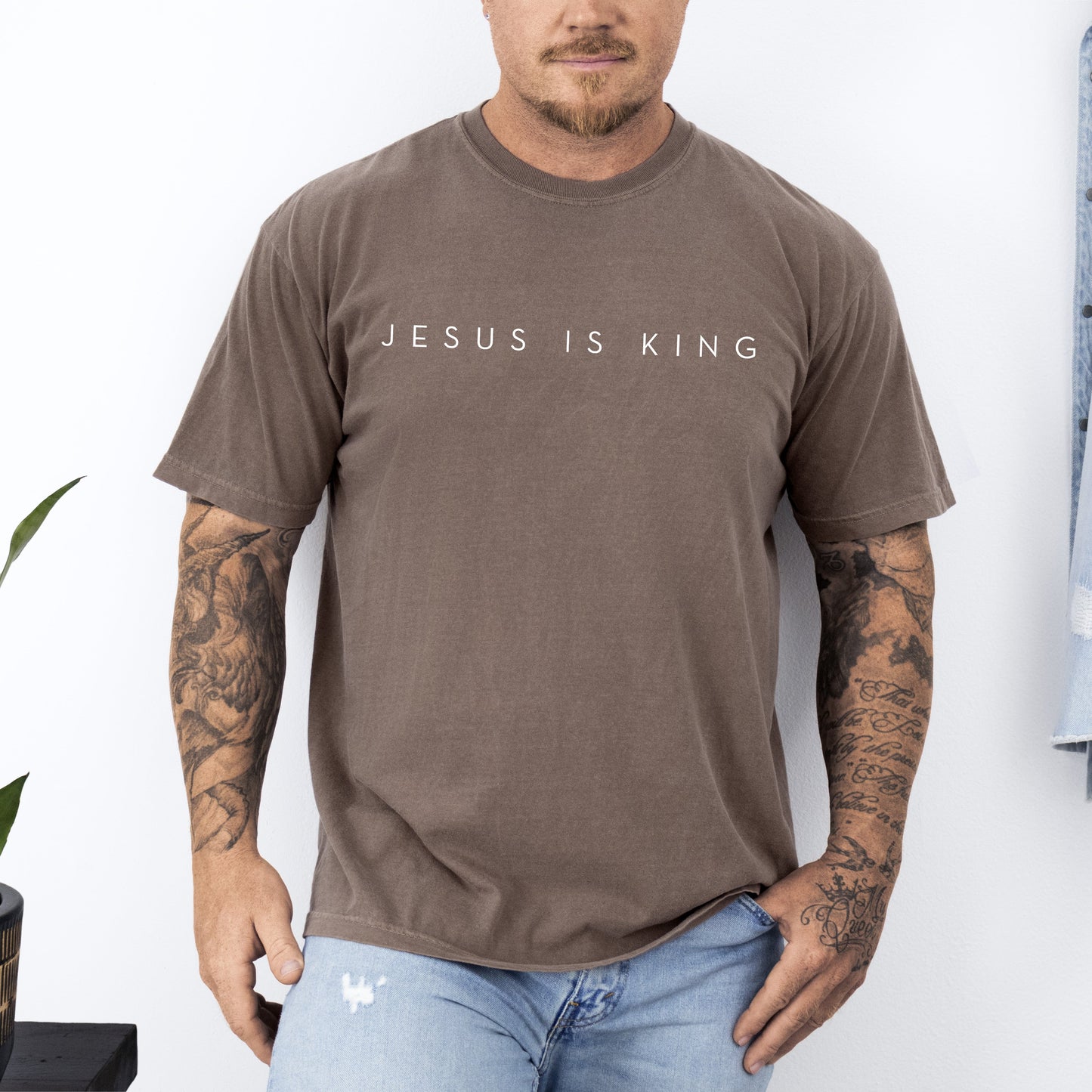 Jesus Is King, Minimalist, Religious, Faith, Gospel, Christian Tshirt Comfort Colors T-Shirt