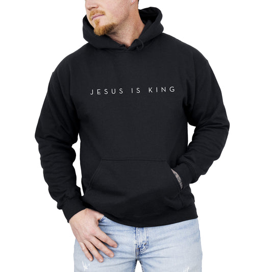 Jesus Is King, Minimalist, Religious, Faith, Gospel, Christian Hoodie, Hooded Sweatshirt
